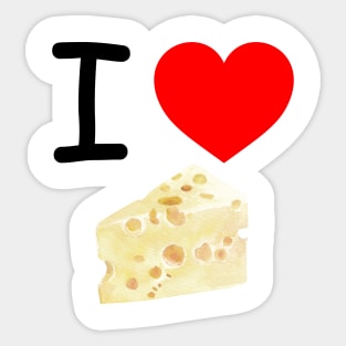 I Heart Cheese Sticker